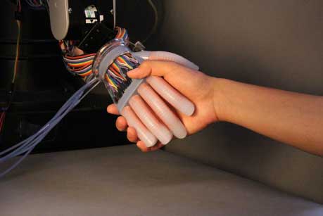 shaking hands with an optoelectronically innervated prosthesis
