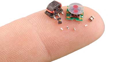electronic components for microrobotics