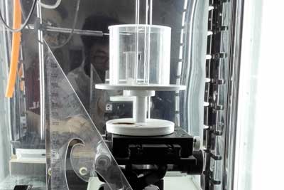 experimental setup used to study the behavior of spider dragline silk