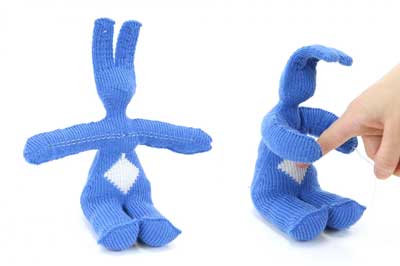 Knitted Bunny That Responds To Touch