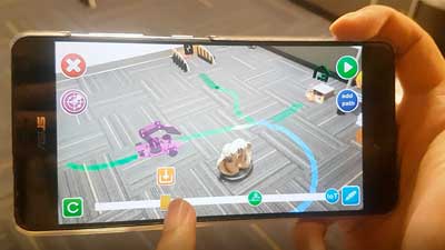 a smartphone app allows a user to plan a task for a robot to perform
