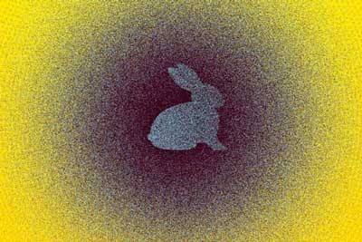 bunny-shaped object in a point cloud