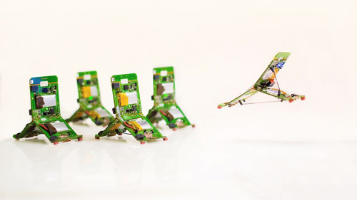 T-shaped origami robots - tribots