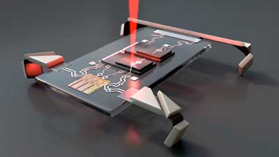 microsopic robot powered by laser light