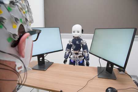 test setup human and robot