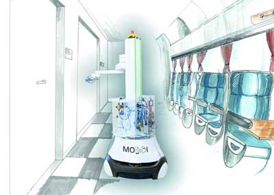 MobDi project using disinfection robots in transportation