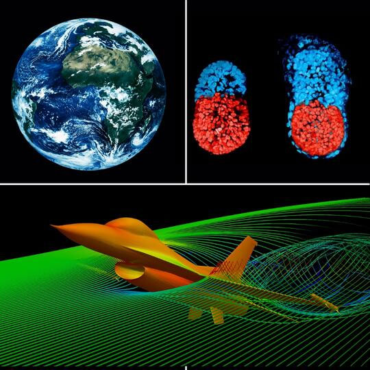 Research combines artificial intelligence and computational science for accurate and efficient simulations of complex systems, including climate systems, tissue morphogenesis and turbulence flows