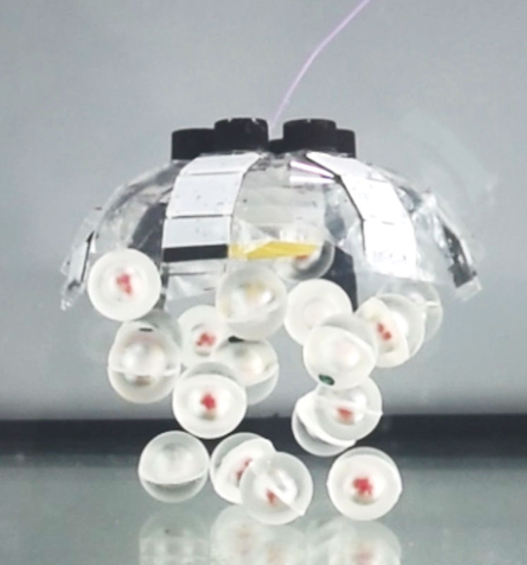 Jellyfish-Bot to collect waste particles in oceans.
