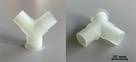 3D-printed Y-shaped connector