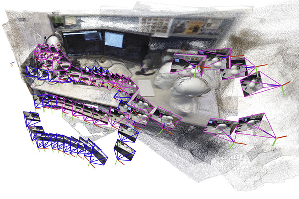 artificial intelligence-driven system incrementally creates and aligns smaller submaps of the scene, which it stitches together to reconstruct a full 3D map