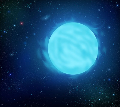 An illustration of the Wolf-Rayet star R136a1