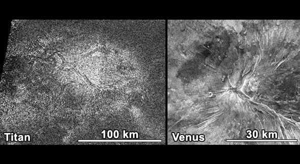 surface of Titan and Venus