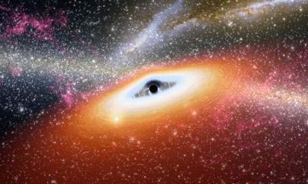 supermassive black hole lurking at the centre of an active galaxy