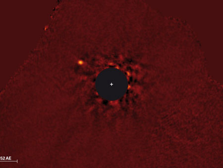 False colour near-infrared image of the Kappa Andromedae system