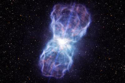 Artist's Impression of the Huge Outflow Ejected from the Quasar SDSS J1106+1939
