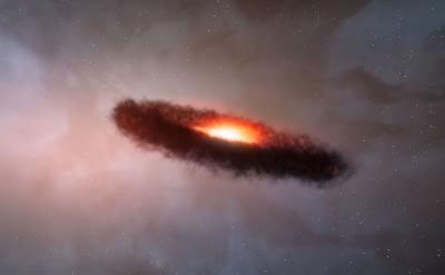 Artist's Impression of the Disc of Dust and Gas around a Brown Dwarf