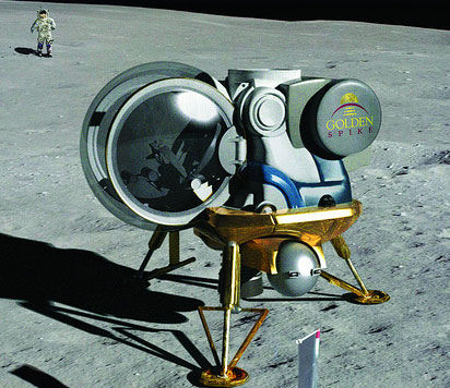 Artist's impression of the proposed Golden Spike lunar landing module
