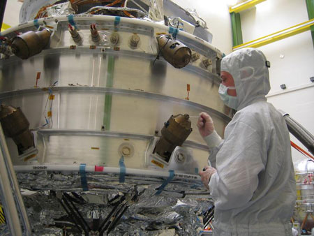 Sample taking ESA's Herschel space observatory