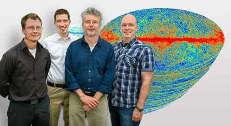 Reijo Keskitalo, Aaron Collier, Julian Borrill, and Ted Kisner of the Computational Cosmology Center