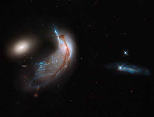 two interacting galaxies