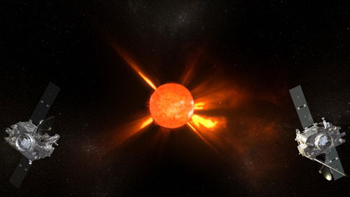 The STEREO spacecraft and the sun