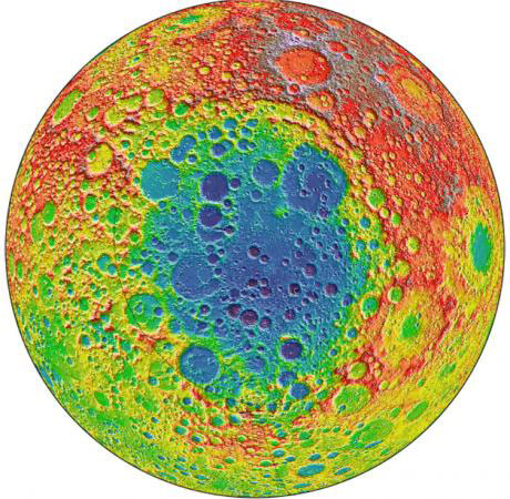 South Pole Aitken basin on the moon
