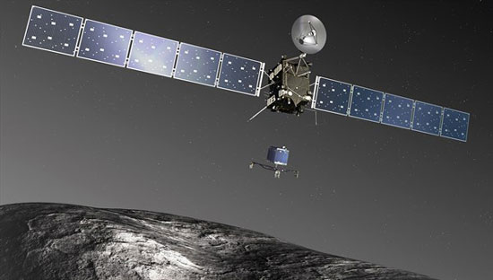 Philae landing on comet