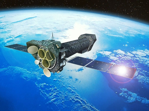 XMM-Newton spacecraft in orbit around the Earth