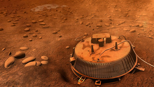 Huygens landing craft on Saturn's moon Titan