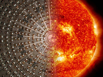 Borexino-Detektor and the sun