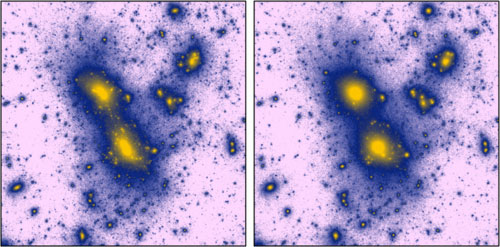 the distribution of dark matter in the universe computed within the two component flavor-mixed dark matter paradigm