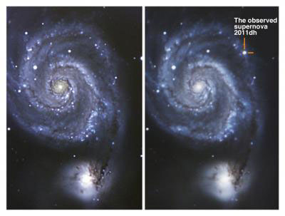 M51 Galaxy Before and After the Eruption of SN 2011dh