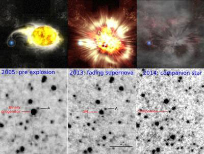 Images Showing the Supernova Explosion Process