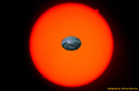 An artist’s impression of a stretched rocky planet in orbit around a red dwarf star