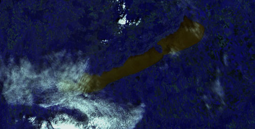 Satellite image of Lake Balaton