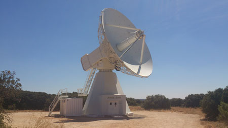 The dish of the radio telescope based in Yebes