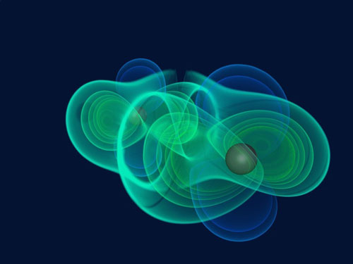 Gravitational waves are generated when black holes encircle each other and even collide