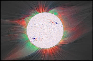 The Sun's surface and its mainly 'pepper-and-salt' magnetic field
