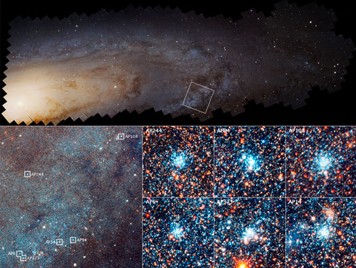 Hubble Mosaic of 414 Photographs of the M31