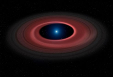 Asteroid Ripped Apart to Form Star's Glowing Ring System