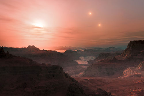 Gliese Cc: Artist’s impression of sunset on one of the most Earth-like exoplanets