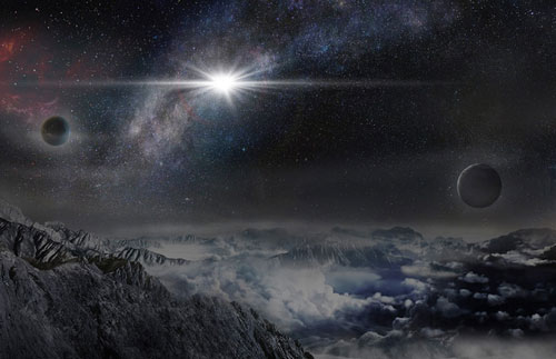An artist's impression of the record-breakingly powerful, superluminous supernova ASASSN-15lh