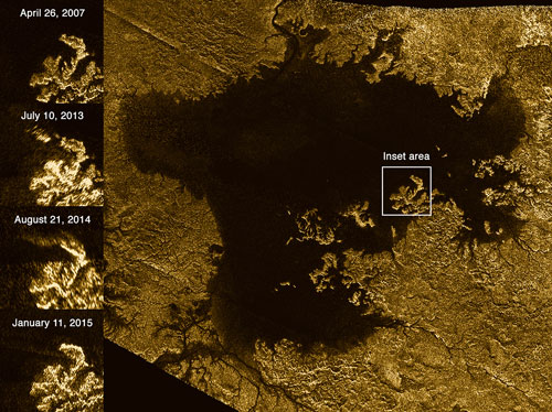 Titan images of Ligeia Mare