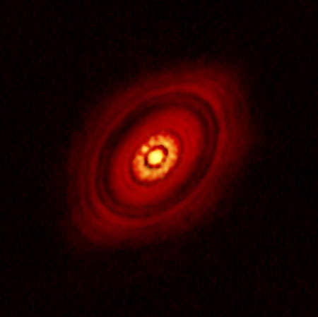 Combined ALMA/VLA image of HL Tau