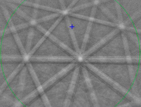 The electron backscatter diffraction pattern of the quasicrystal