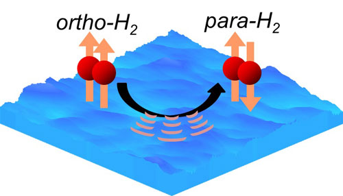 Ortho-to-para conversion of molecular hydrogen on an extremely low temperature ice surface