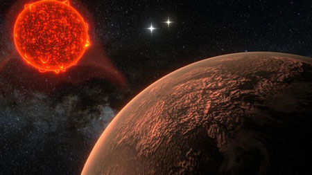 artist's impression of the newly discovered planet orbiting Proxima Centauri