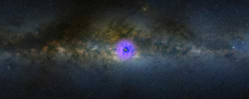 glow at the galactic center