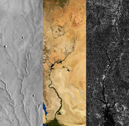 Topographic Relief on Earth, Mars and Titan