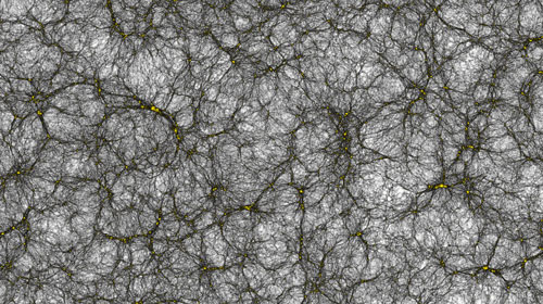 The Cosmic Web: A section of the virtual universe, a billion light years across